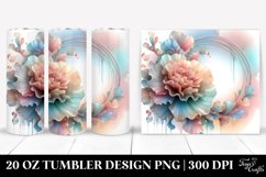 Abstract Pastel Shiny Carnation, Transparent 20 Oz Tumbler Product Image 1
