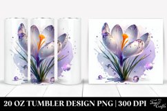 Crocus Watercolor Splash | 20 Oz Tumbler Product Image 1