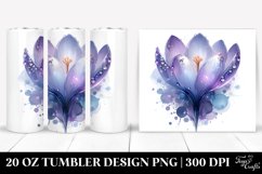 Crocus Watercolor Splash | 20 Oz Tumbler Product Image 1
