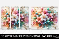 Colorful Floral Jasmine | 20 Oz Tumbler Product Image 1