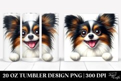 Crazy Looking Papillon | 20 Oz Tumbler Product Image 1