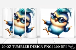 Cute Bird Dancing with Quirky Style, High-Res 20 Oz Tumbler Product Image 1