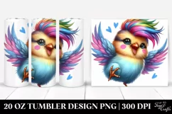 Cute Bird Dancing with Quirky Style, High-Res 20 Oz Tumbler Product Image 1
