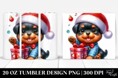 Expressive Baby Watercolor Rottweiler PNG Product Image 1