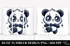 Ridiculously Cute Panda with Bow Tie 20 Oz Tumbler Product Image 1