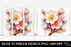 Stained Cherry Blossom | 20 oz Tumbler Product Image 1