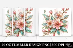 Detailed Cherry Blossom, Transparent | 20 oz Tumbler Product Image 1
