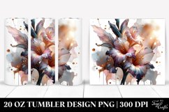 Glossy Gladiolus Watercolor Splash | 20 Oz Tumbler Product Image 1