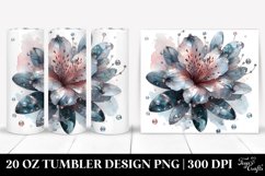 Glossy Azalea Watercolor Splash | 20 Oz Tumbler Product Image 1