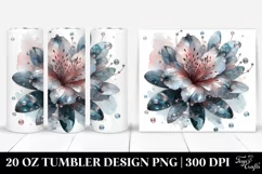 Glossy Azalea Watercolor Splash | 20 Oz Tumbler Product Image 1