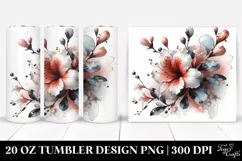 Glossy Azalea Watercolor Splash | 20 Oz Tumbler Product Image 1