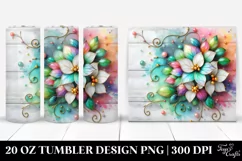 Colorful Floral Jasmine | 20 Oz Tumbler Product Image 1