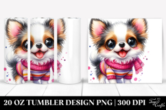 Cute Cartoon Chihuahua 20 Oz Tumbler Product Image 1