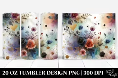 Watercolor Black Roses Gold Insertions | 20 oz Tumbler Product Image 1