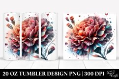 20 Oz Tumbler Sublimation | Shiny Carnation with Metallic Product Image 1