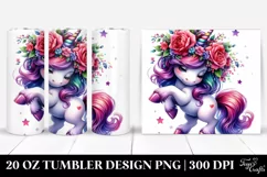 Cute Unicorn Expressive Face | 20 oz Tumbler Product Image 1