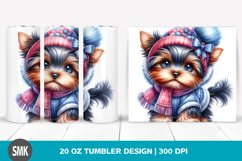 Watercolor Cute Baby Yorkshire Terrier | 20 oz Tumbler Product Image 1