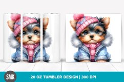 Watercolor Cute Baby Yorkshire Terrier | 20 oz Tumbler Product Image 1
