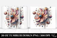 Abstract Stained Anemone Summer 20 Oz Tumbler Product Image 1