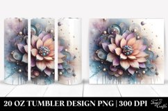 Abstract Pastel Anemone, Transparent 20 Oz Tumbler Product Image 1