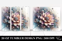 Abstract Pastel Anemone, Transparent 20 Oz Tumbler Product Image 1