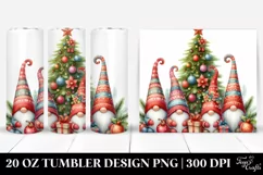 Whimsical Christmas Gnomes 20 Oz Tumbler Product Image 1