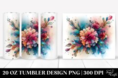 Abstract Pastel Wooden Carnation, Transparent 20 Oz Tumbler Product Image 1