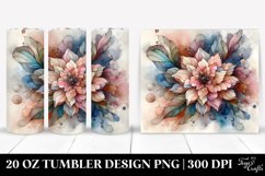 Abstract Pastel Wooden Carnation, Transparent 20 Oz Tumbler Product Image 1