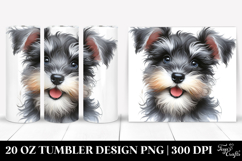 Baby Miniature Schnauzer Watercolor 20 Oz Tumbler Product Image 1