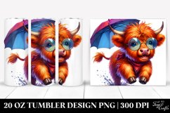 Cute Highlandcow Goofy Umbrella | 20 oz Tumbler Product Image 1