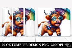 Cute Highlandcow Goofy Umbrella | 20 oz Tumbler Product Image 1