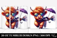 Cute Highlandcow Goofy Umbrella | 20 oz Tumbler Product Image 1