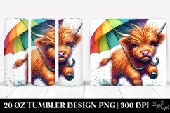 Cute Highlandcow Goofy Umbrella | 20 oz Tumbler Product Image 1