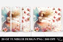 Tumbling Fairy with Spring Petals | 20 Oz Tumbler Product Image 1