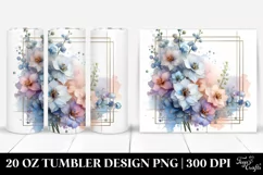 Abstract Delphinium Summer 20 Oz Tumbler Product Image 1