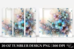 Abstract Delphinium Summer 20 Oz Tumbler Product Image 1