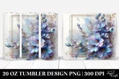 Abstract Delphinium Summer 20 Oz Tumbler Product Image 1