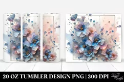 Abstract Delphinium Summer 20 Oz Tumbler Product Image 1