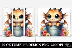 Cute Baby Dragon Bucket | 20 oz Tumbler Product Image 1