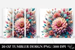 Stained Zinnia Abstract | 20 oz Tumbler Product Image 1