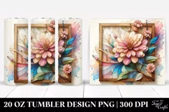 Stained Zinnia Abstract | 20 oz Tumbler Product Image 1
