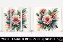 Stained Zinnia Abstract | 20 oz Tumbler Product Image 1