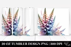 Abstract Foxglove Summer 20 Oz Tumbler Product Image 1