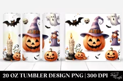 Watercolor Funny Halloween Haunted House 20 Oz Tumbler Product Image 1