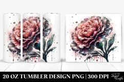20 Oz Tumbler Sublimation | Shiny Carnation with Metallic Product Image 1