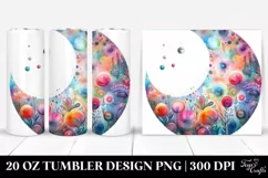 Colorful Moon Vibrant Rainbow | 20 Oz Tumbler Product Image 1