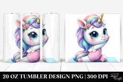 Cute Unicorn Yoga Instructor | 20 Oz Tumbler Product Image 1