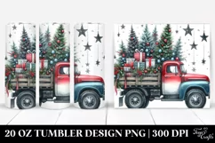 Watercolor Truck with Christmas Trees 20 Oz Tumbler Product Image 1