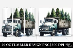 Watercolor Truck with Christmas Trees 20 Oz Tumbler Product Image 1