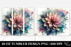 Abstract Shiny Dahlia Metallic | 20 Oz Tumbler Product Image 1